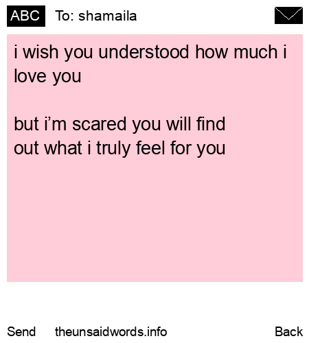 unsent message to shamaila