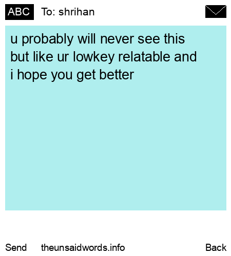 unsent message to shrihan