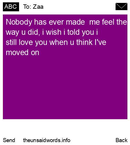 unsent message to Zaa
