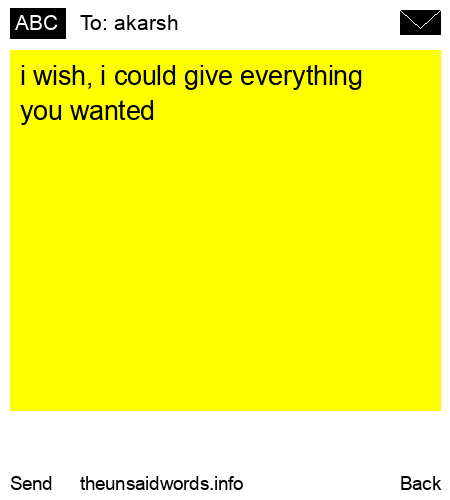 unsent message to akarsh