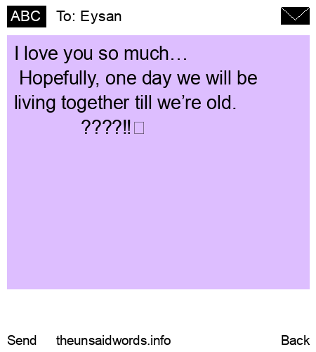 unsent message to Eysan