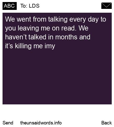 unsent message to LDS