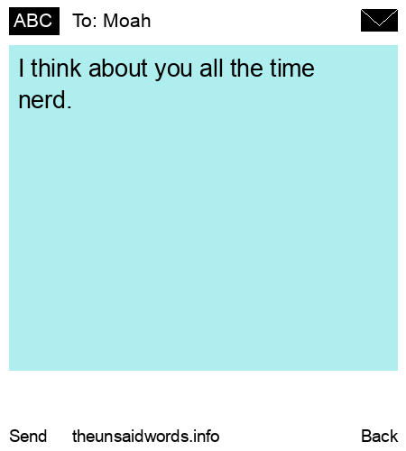 unsent message to Moah