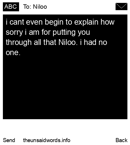 unsent message to Niloo