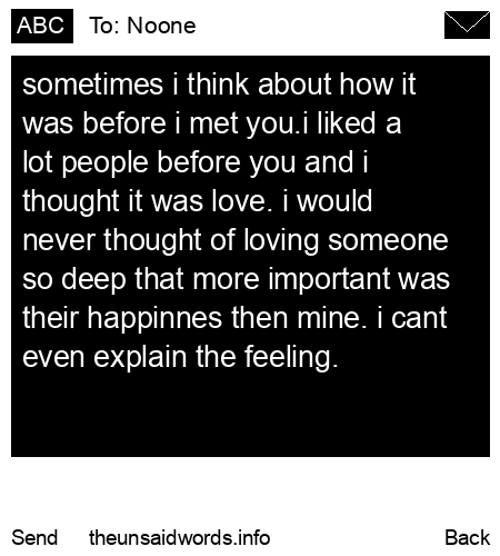 unsent message to Noone