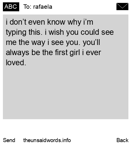 unsent message to rafaela