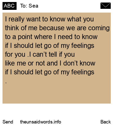 unsent message to Sea