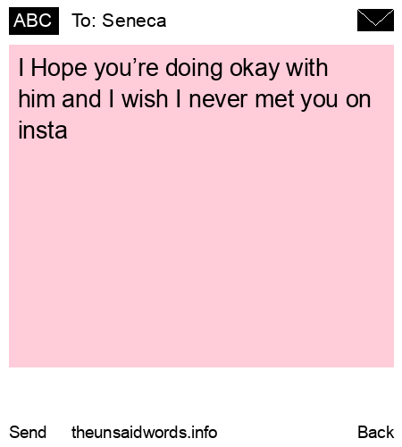 unsent message to Seneca
