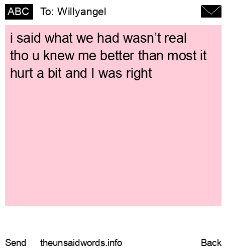 unsent message to Willyangel