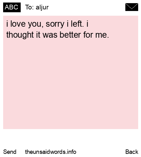 unsent message to aljur