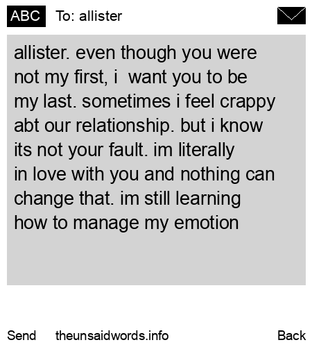 unsent message to allister