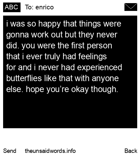 unsent message to enrico