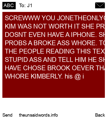 unsent message to J1