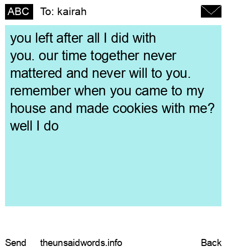 unsent message to kairah