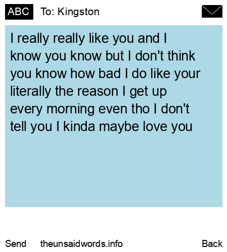 unsent message to Kingston