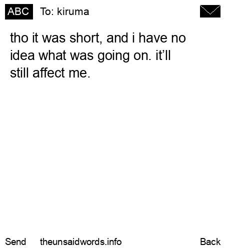 unsent message to kiruma