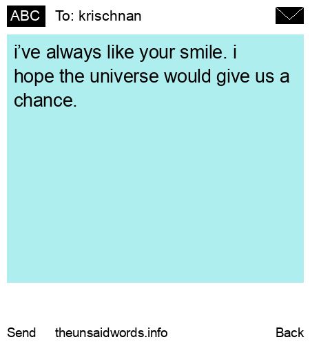 unsent message to krischnan