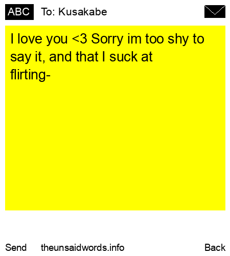 unsent message to Kusakabe