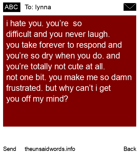 unsent message to lynna