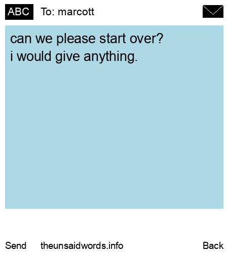 unsent message to marcott