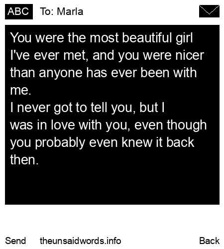 unsent message to Marla
