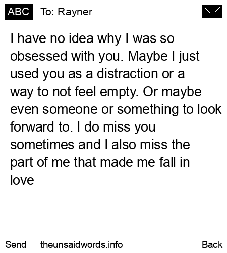 unsent message to Rayner