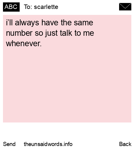unsent message to scarlette