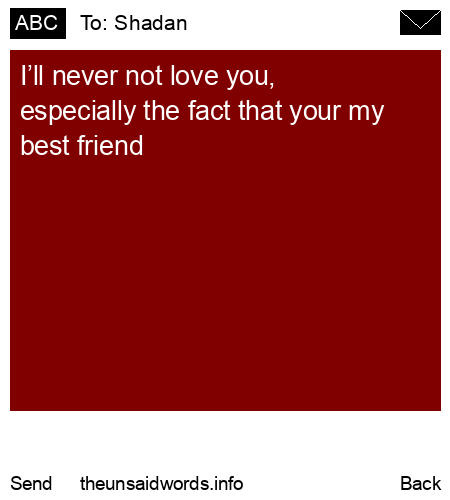 unsent message to Shadan 