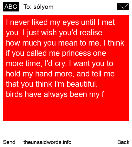 unsent message to sólyom