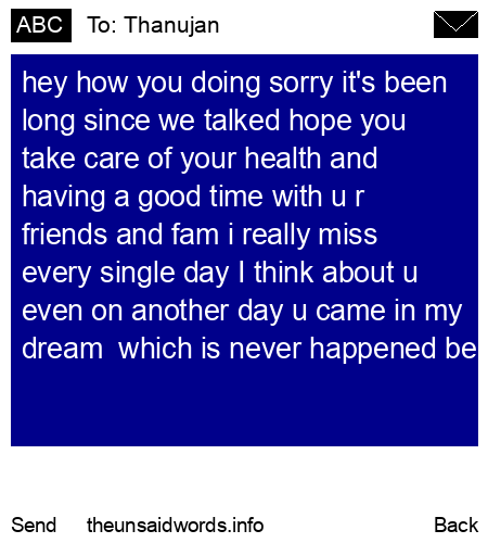unsent message to Thanujan