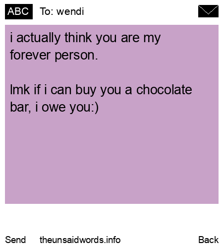 unsent message to wendi