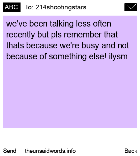unsent message to 214shootingstars