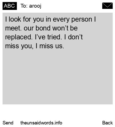unsent message to arooj