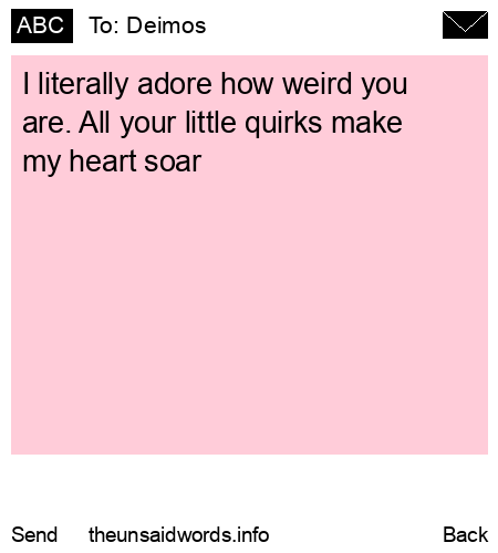 unsent message to Deimos