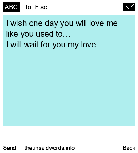 unsent message to Fiso