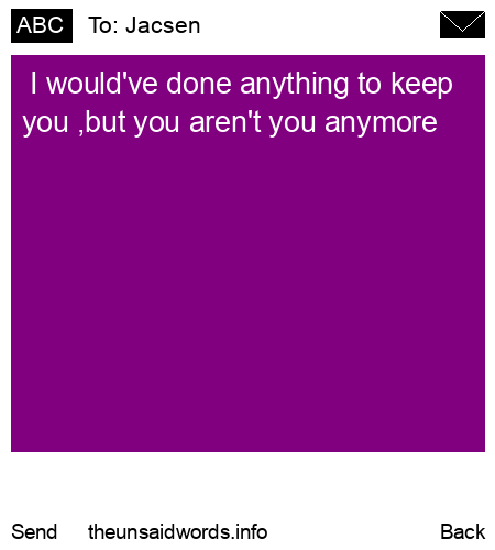 unsent message to Jacsen