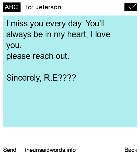 unsent message to Jeferson