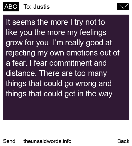 unsent message to Justis