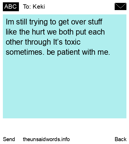 unsent message to Keki