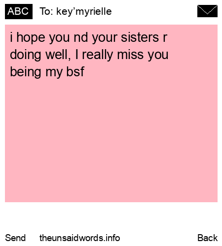 unsent message to key’myrielle