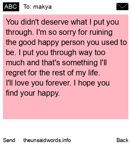 unsent message to makya