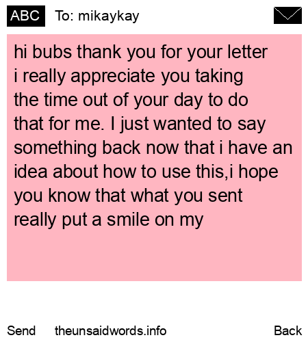 unsent message to mikaykay