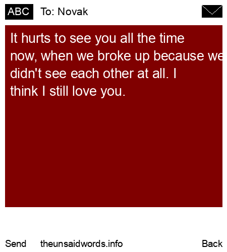 unsent message to Novak
