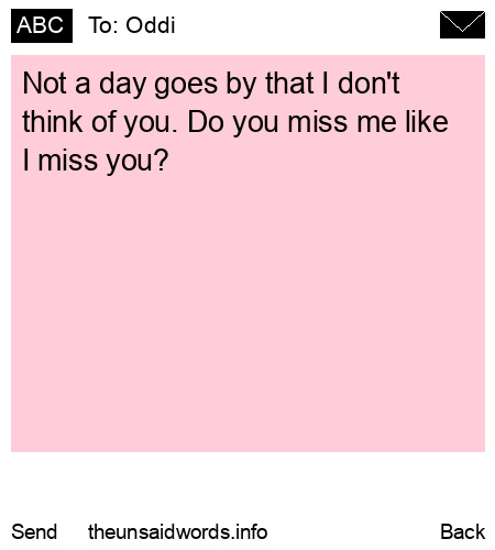 unsent message to Oddi
