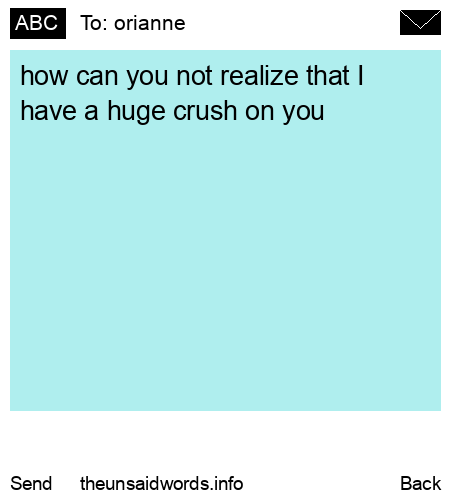 unsent message to orianne