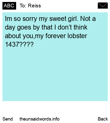 unsent message to Reiss