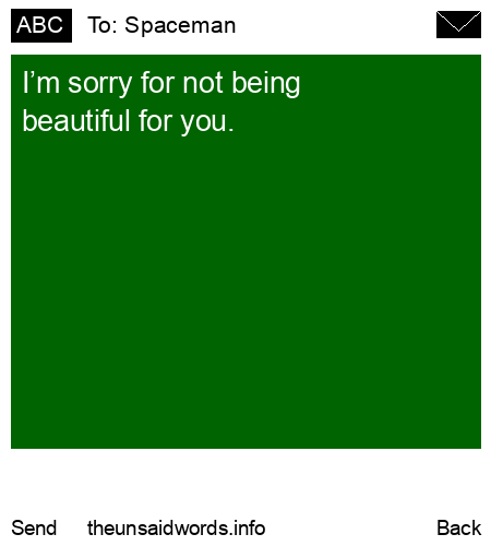 unsent message to Spaceman