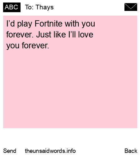 unsent message to Thays