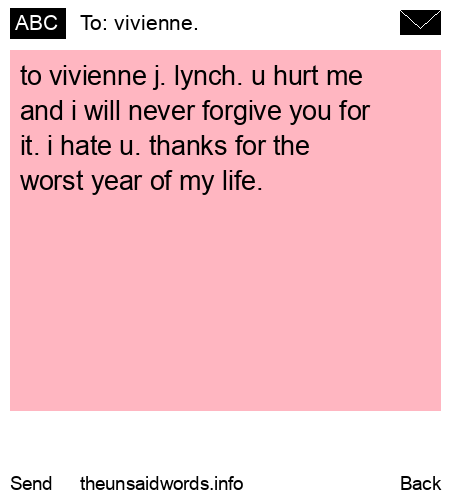 unsent message to vivienne.