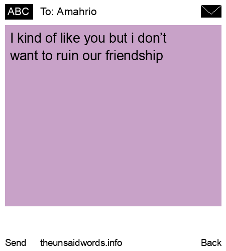 unsent message to Amahrio 